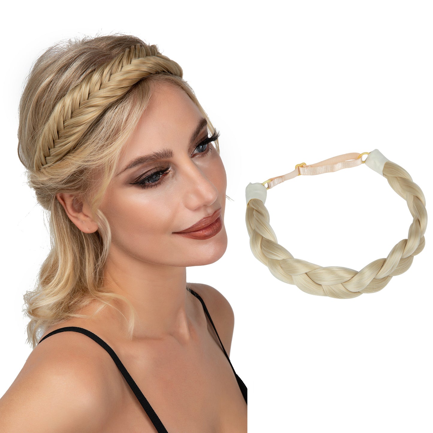 Bohemian Braided Headband, Oversized Classic Wide Braids