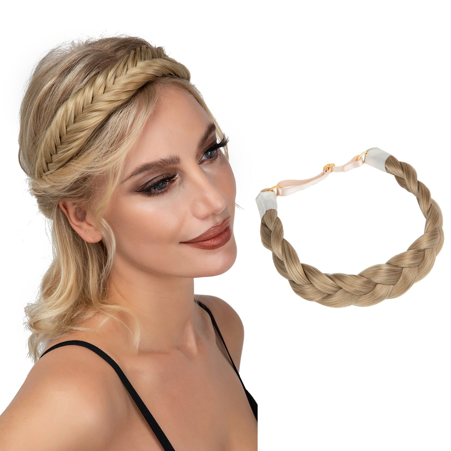 Bohemian Braided Headband, Oversized Classic Wide Braids