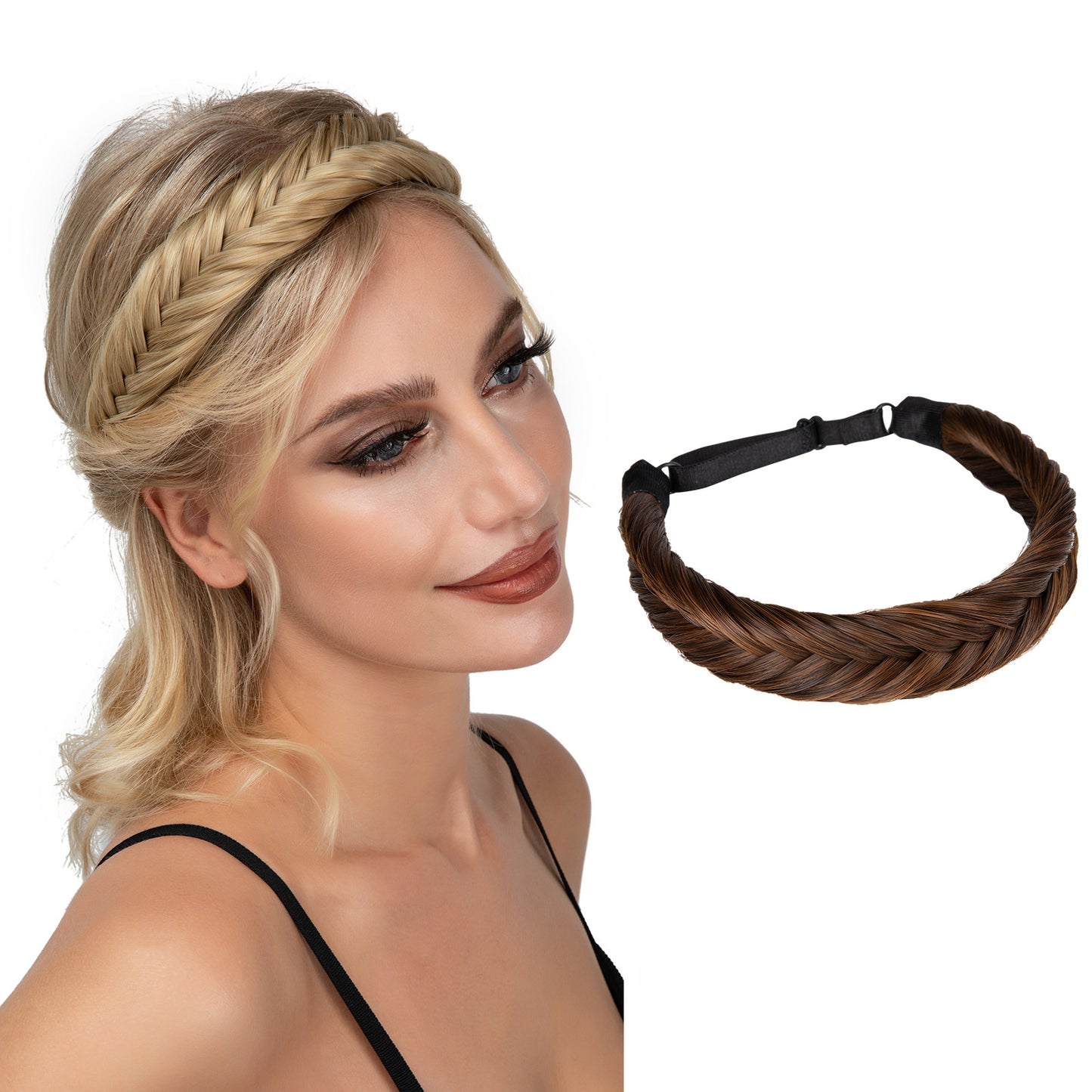 Bohemian Braided Headband, Oversized Classic Wide Braids