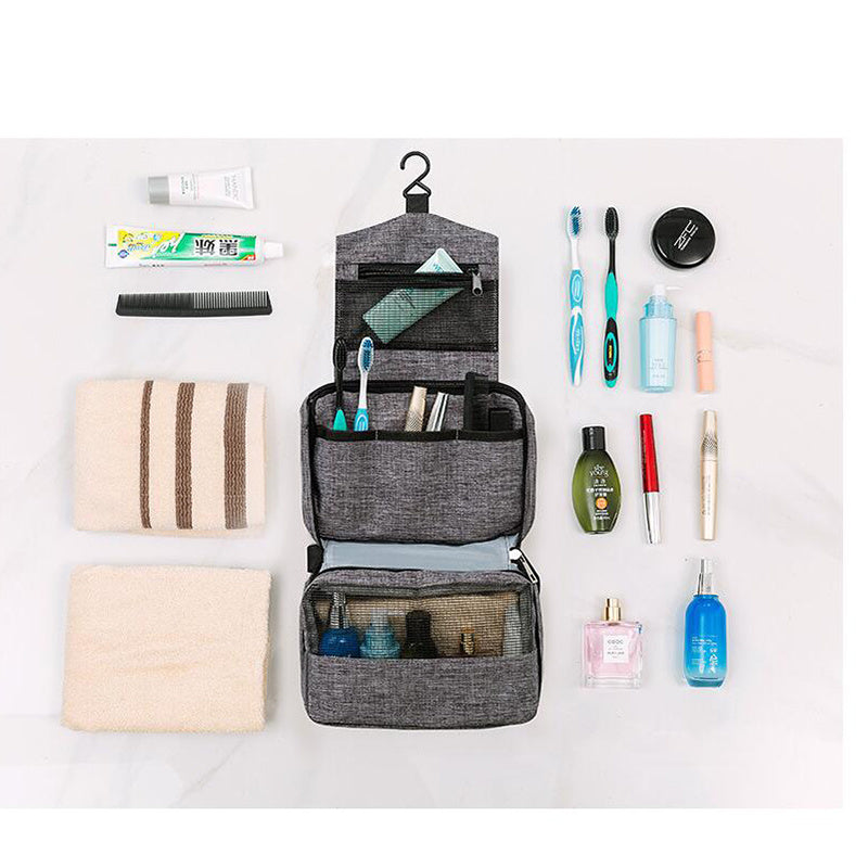 Toiletry Bag Travel for Women Men with Hanging Hook, Water-resistant Travel Organizer Kit for Toiletries Make Up Accessories