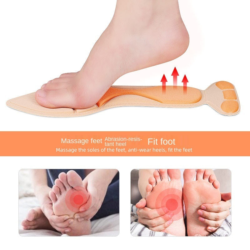 4D Cushioned Shoe Insoles Memory Foam Insoles Breathable Anti-slip Insole for Feet Pad Inserts Heel Post Back for Women High Heel Shoe Accessories