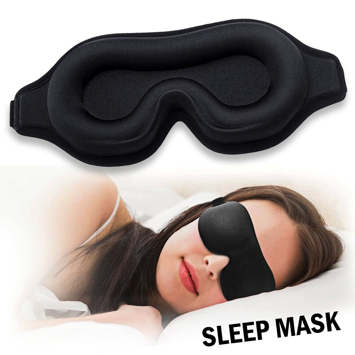 3D Sleep Mask For Men & Women Eye Mask For Sleeping Blindfold Travel Accessories