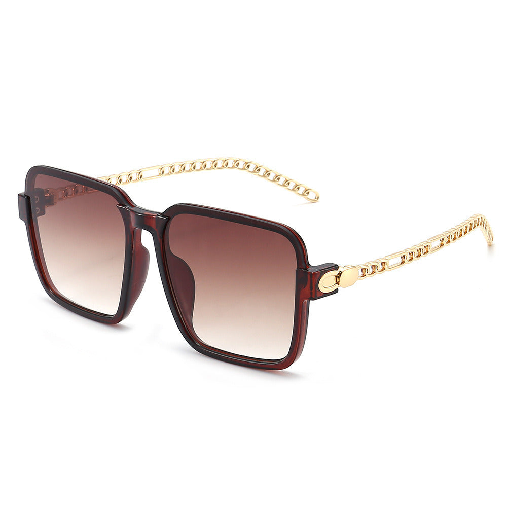 Women's Gradient Color Large Frame Sunglasses