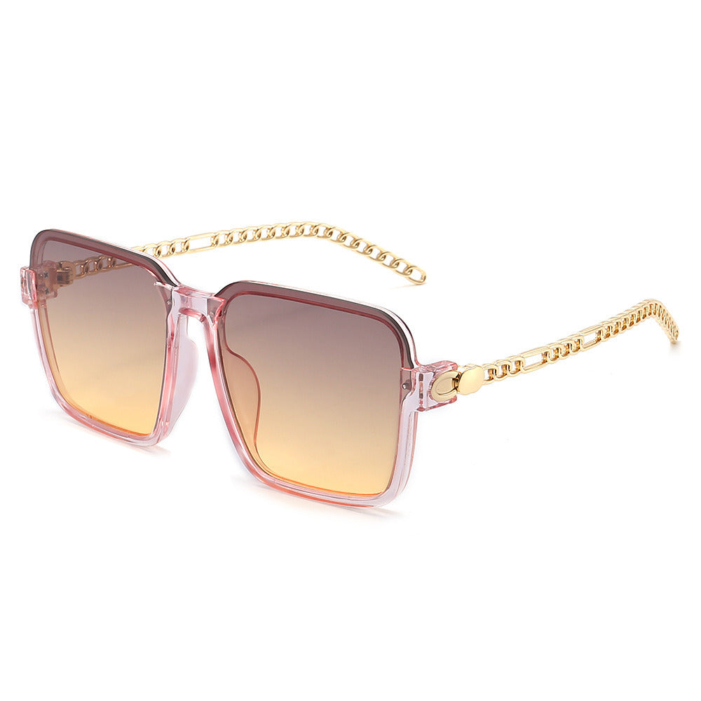 Women's Gradient Color Large Frame Sunglasses