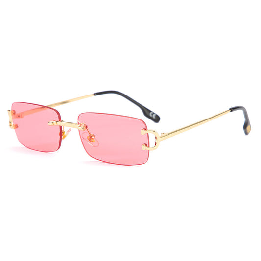 Women's Rimless Cut Edge Sunglasses Square Gradient