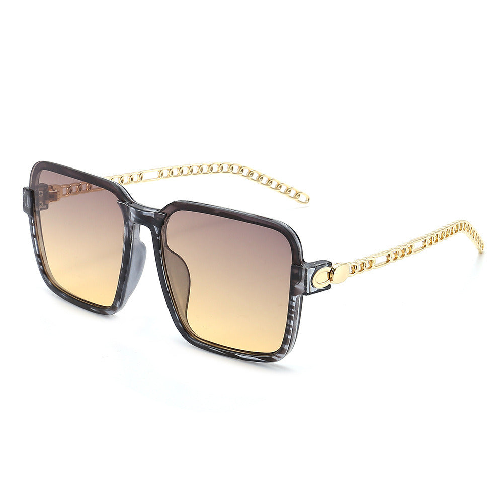 Women's Gradient Color Large Frame Sunglasses