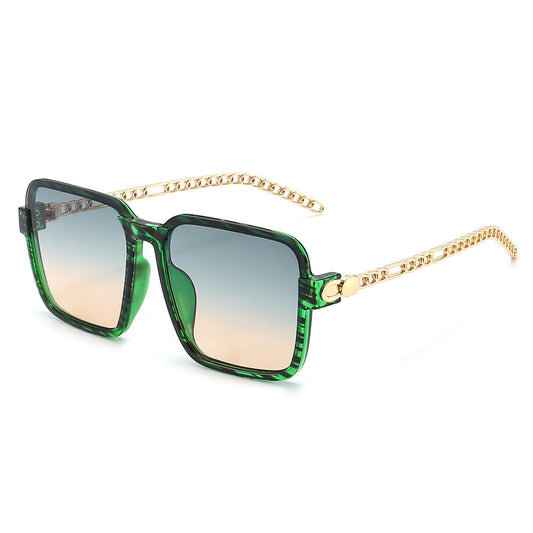 Women's Gradient Color Large Frame Sunglasses