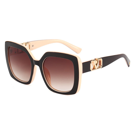 Women's Square Frame Versatile Gradient Sunglasses