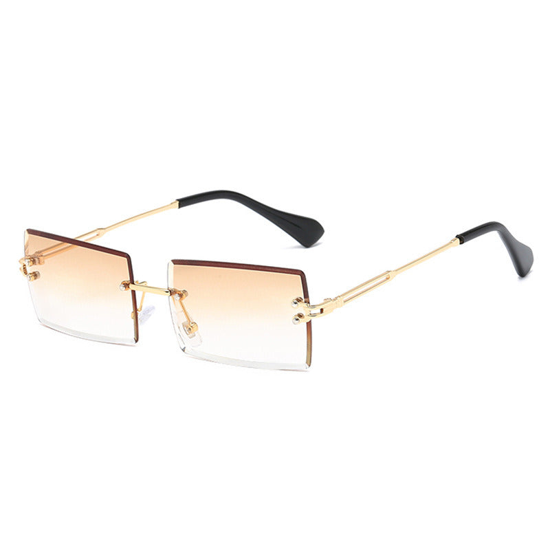 Women's Rimless Cut Edge Sunglasses Square Gradient