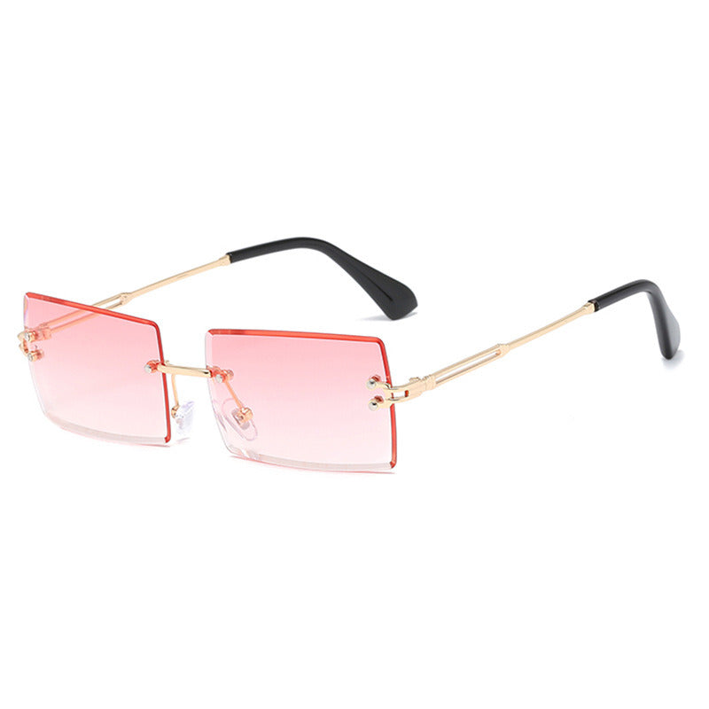 Women's Rimless Cut Edge Sunglasses Square Gradient