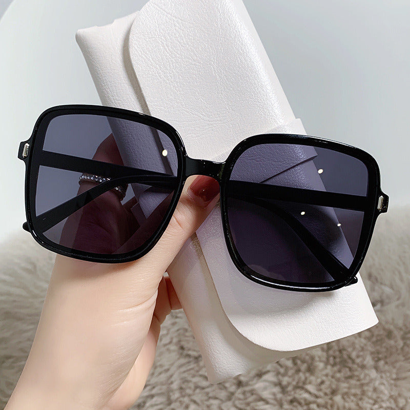 Women's Rice Nail Square Sunglasses Gradient UV Block Vintage Sunglasses