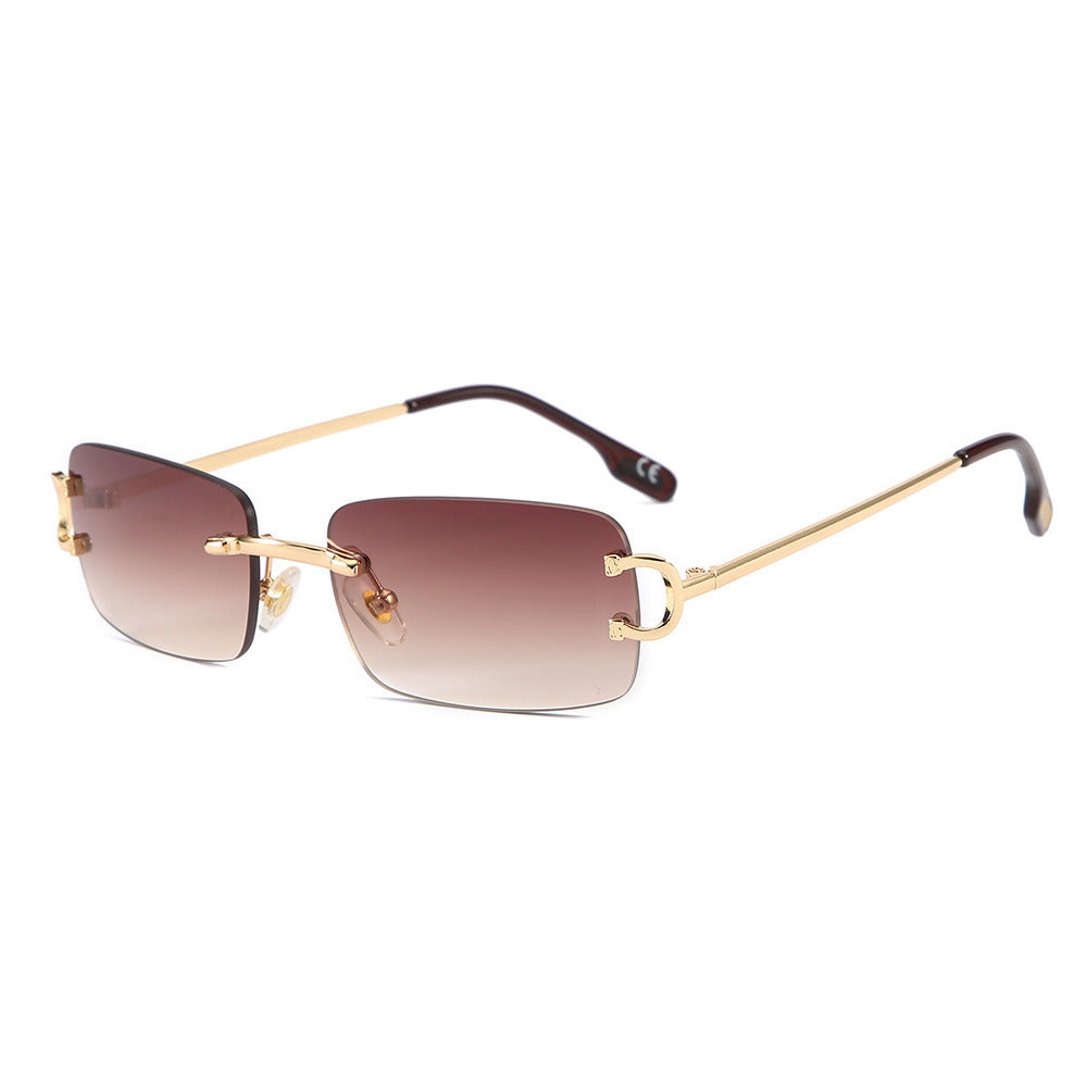 Women's Rimless Cut Edge Sunglasses Square Gradient