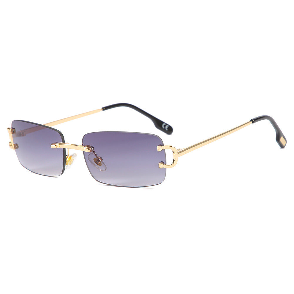 Women's Rimless Cut Edge Sunglasses Square Gradient