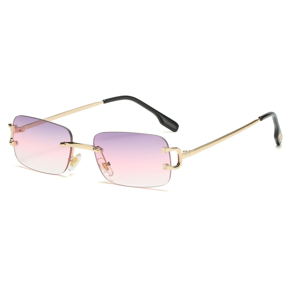 Women's Rimless Cut Edge Sunglasses Square Gradient