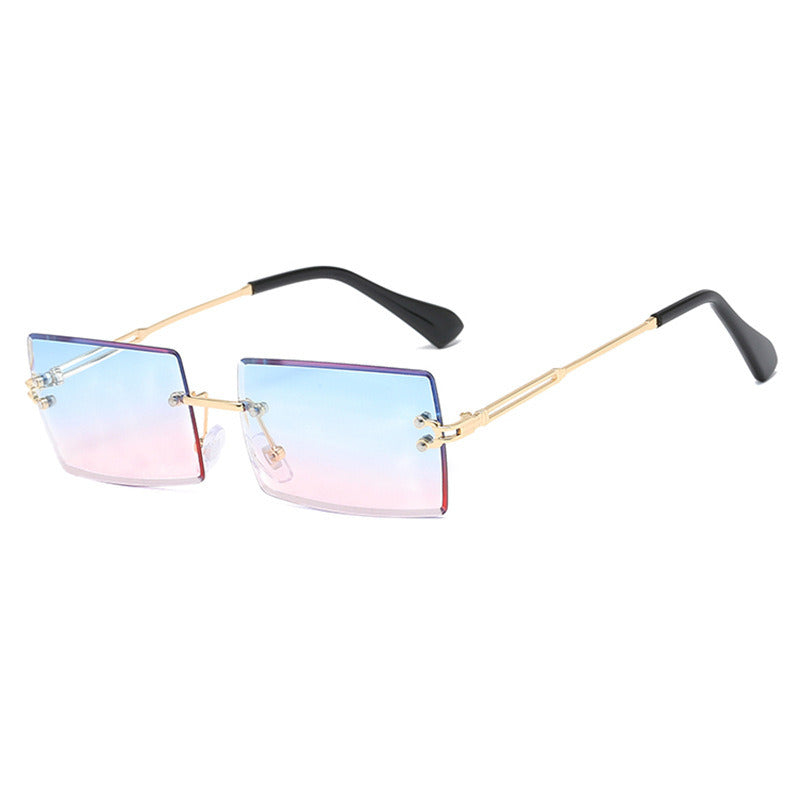 Women's Rimless Cut Edge Sunglasses Square Gradient