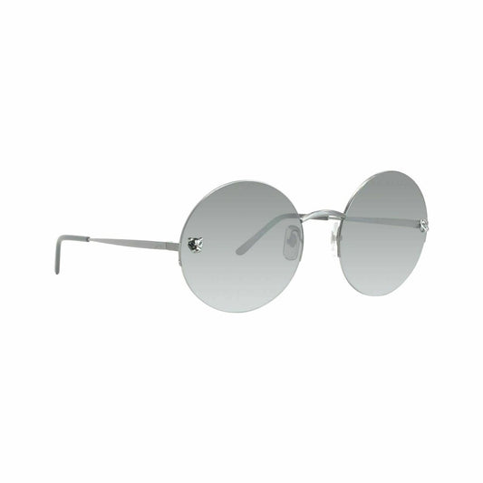 Cartier CT0022S-001 Grey Gunmetal Round Grey Lens Women's Metal Sunglasses