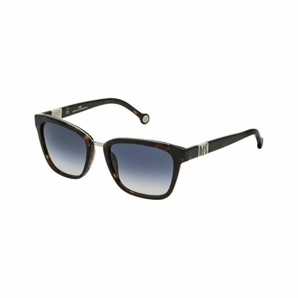 Carolina Herrera SHE699-722 Tortoise Square Blue Lens Women's Sunglasses