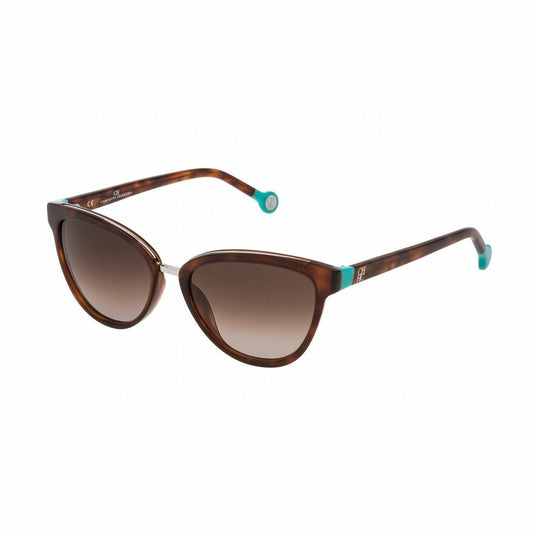 Carolina Herrera SHE688-08XW Tortoise Cat Eye Brown Lens Women's Sunglasses