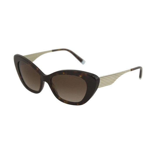 Tiffany & Co. TF4158-80153B Dark Havana Cat-Eye Brown Gradient Lens Women's Sunglasses