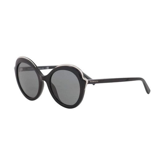 Tiffany & Co. TF4155-80013F Black Cat-Eye Grey Lens Women's Plastic Sunglasses