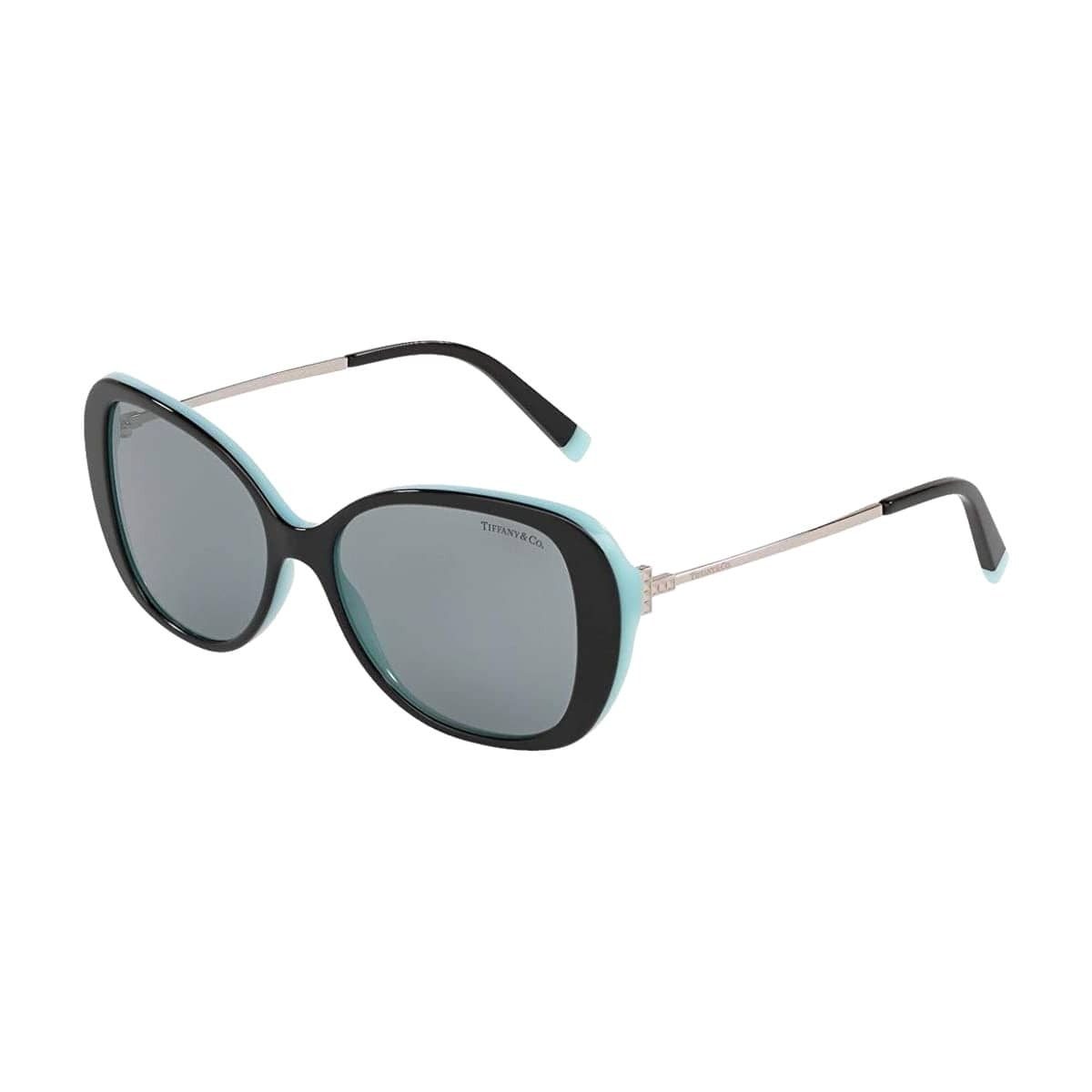 Tiffany & Co. TF4156-8055/1 Black Blue Cat-Eye Grey Lens Women's Sunglasses