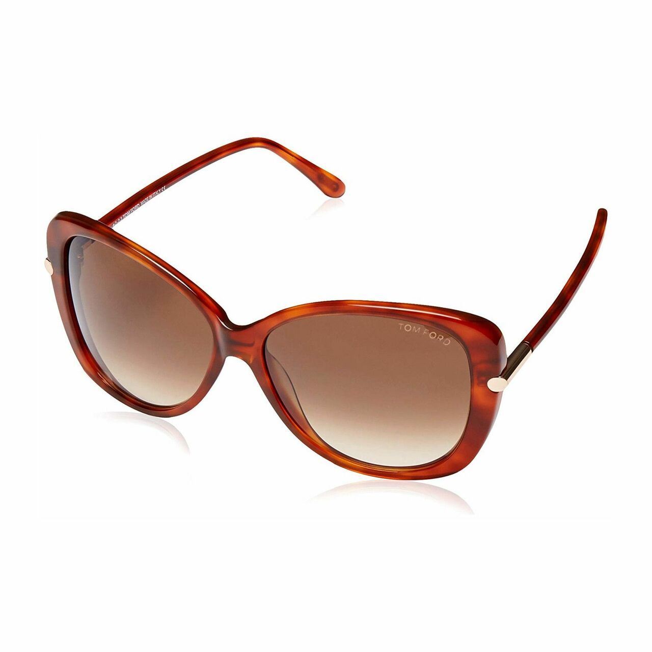 Tom Ford TF324-56F Linda Havana Butterfly Brown Gradient Lens Women's Sunglasses