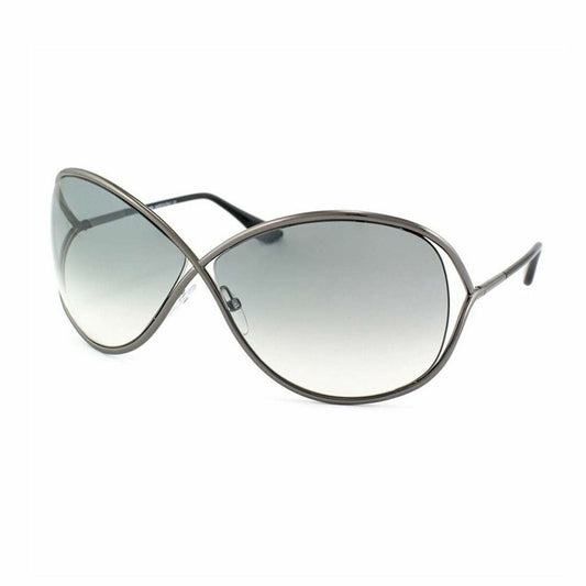 Tom Ford TF130-08B Miranda Shiny Gunmetal Oversize Crossover Gradient Grey Lens Women's Sunglasses