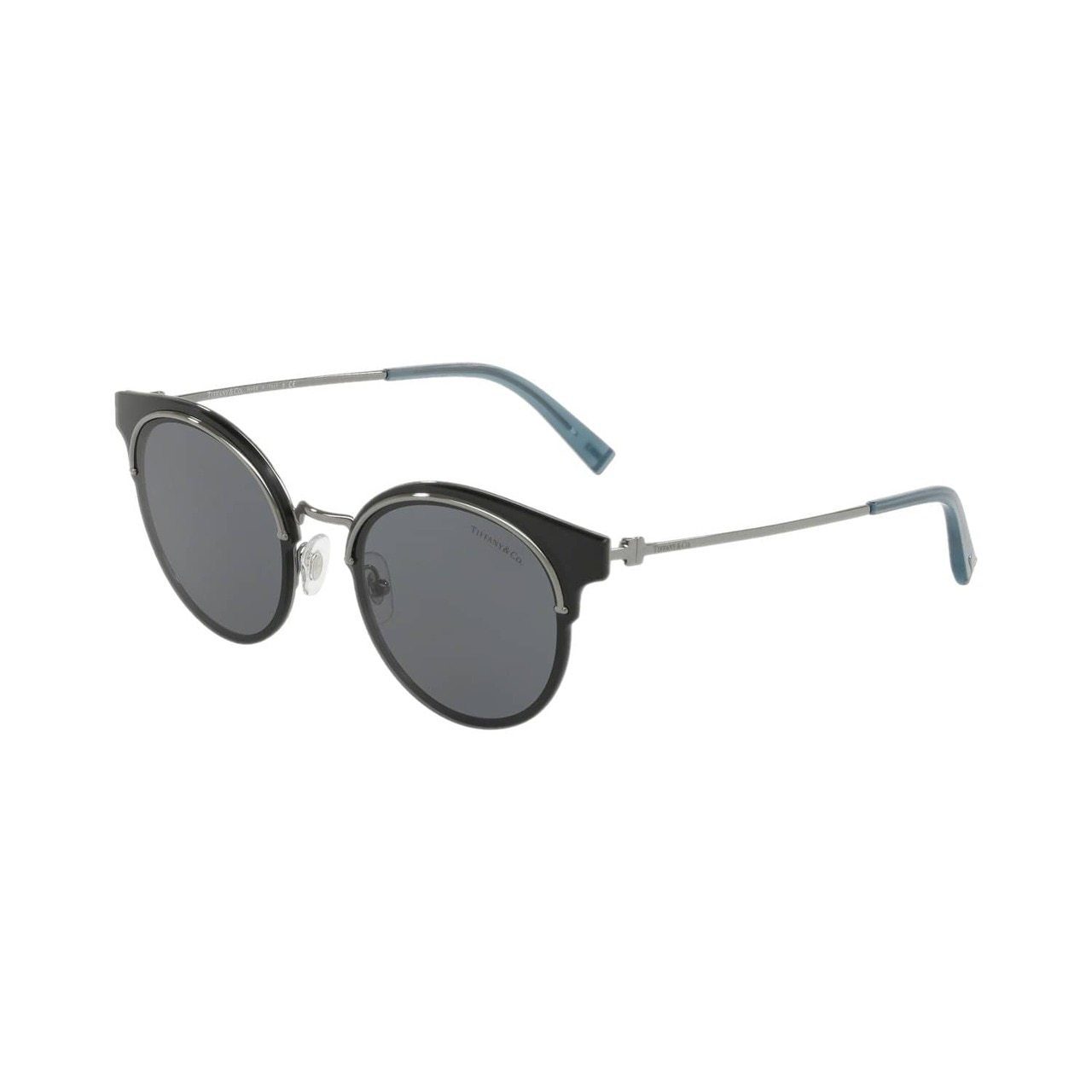 Tiffany & Co. TF3061-60033F Gunmetal Round Grey Lens Women's Metal Sunglasses