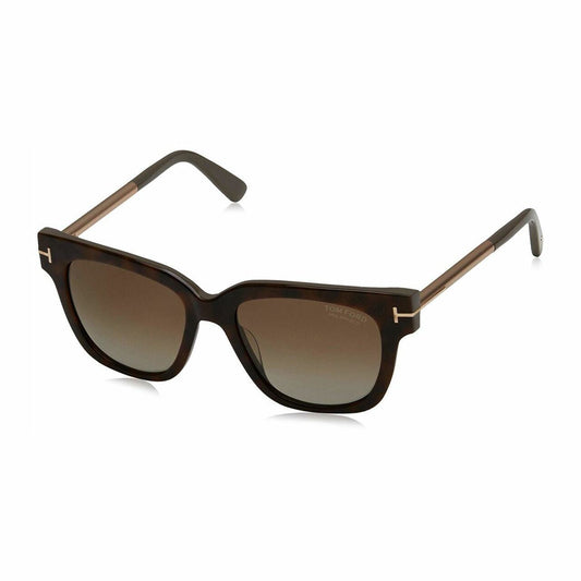 Tom Ford TF436-56H Tracy Dark Havana Square Brown Gradient Lens Women's Sunglasses