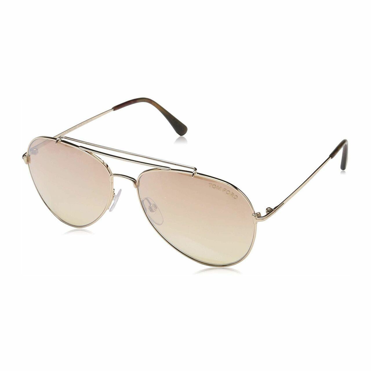 Tom Ford TF497-28Z Indiana Rosegold Aviator Bordeaux Gradient Lens Women's Sunglasses