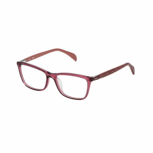 Tous VTO978-096D Transparent Dark Pink Square Women's Acetate Eyeglasses