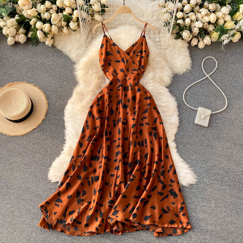 Boho Slim V Neck Summer Bandage Backless Maxi Long Dress Women Casual Spaghetti Strap Party Beach Holiday Elegant Tunic Vestidos