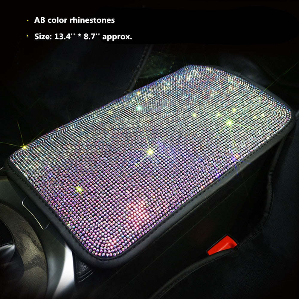 Car Bling Accessories for Woman Interior Set Styling Rhinestone Headrest Pillows Back Support Seat Cushion Pain Relief Sparkly