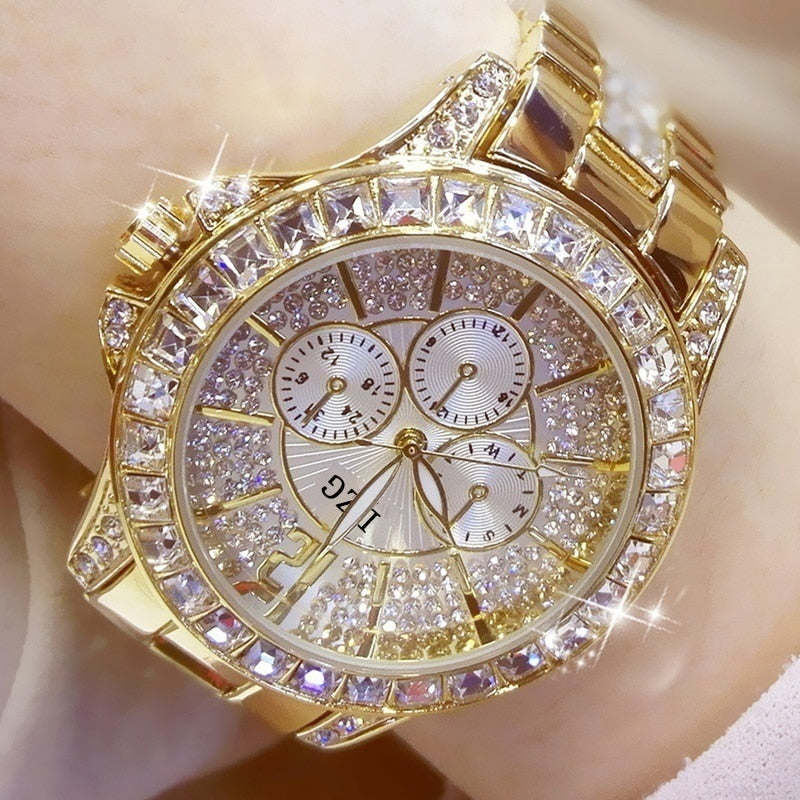 Women Watch with Diamond Watch Ladies Top Luxury Brand Ladies Casual Women Bracelet Crystal Watches