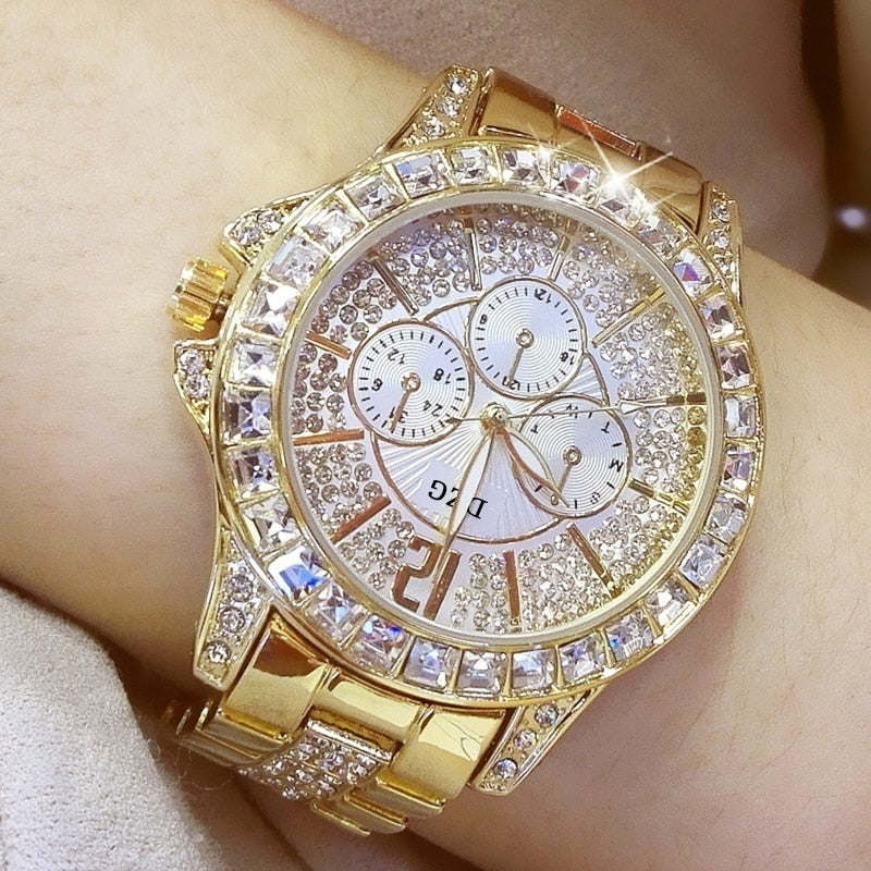 Women Watch with Diamond Watch Ladies Top Luxury Brand Ladies Casual Women Bracelet Crystal Watches