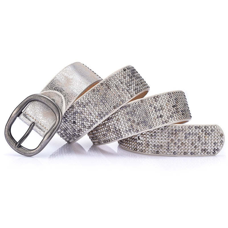 Belts High Quality Designer Women Studded Belts Brand Waist Belt Casual Pin Buckle Female Belts