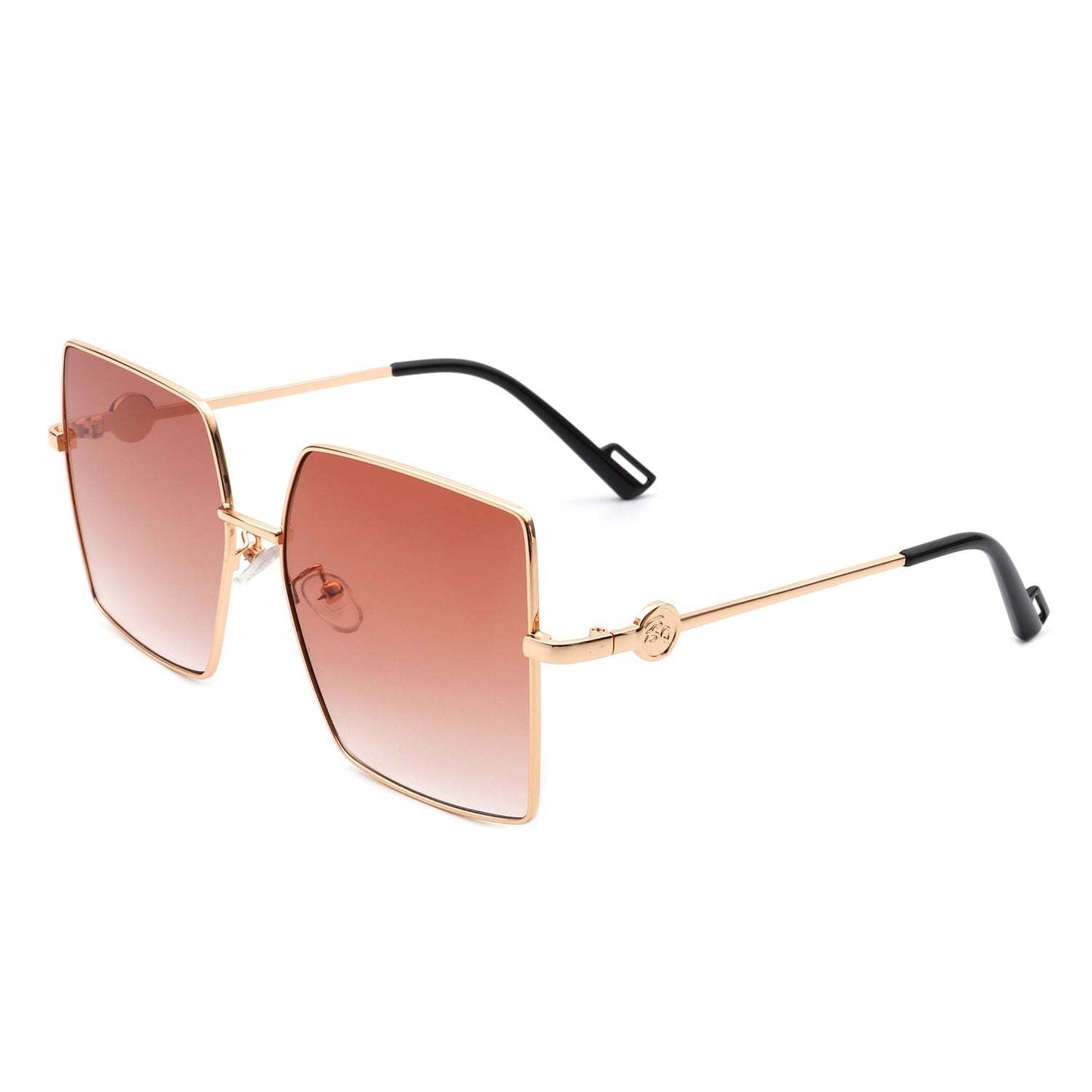 Eskuitan | Women Square Metal Oversize Fashion Sunglasses