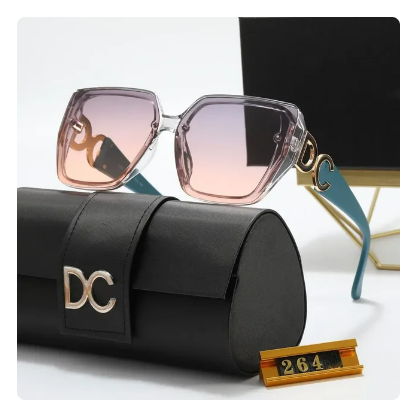 2024 New Fashion Sunglasses Luxury Brand Women Retro Square Big Frame Sunglasses Eyewear Uv400 Glasses Outdoor Shopping