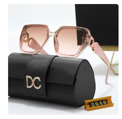 2024 New Fashion Sunglasses Luxury Brand Women Retro Square Big Frame Sunglasses Eyewear Uv400 Glasses Outdoor Shopping