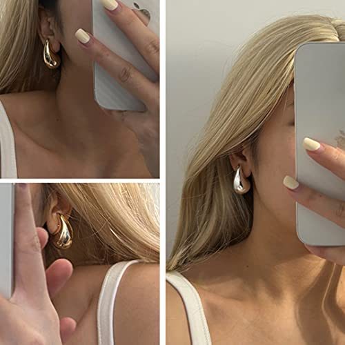 Gold Hoop Earrings for Women Gold Plated Earrings Fashion Jewelry