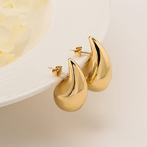 Gold Hoop Earrings for Women Gold Plated Earrings Fashion Jewelry