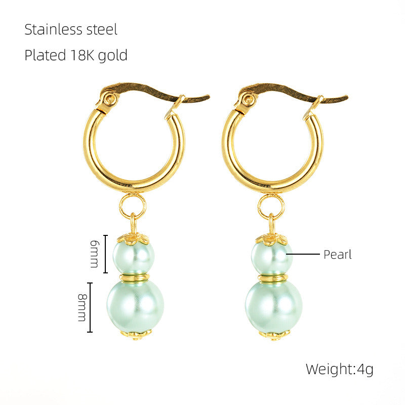 Stainless steel earrings earrings niche design simple earrings