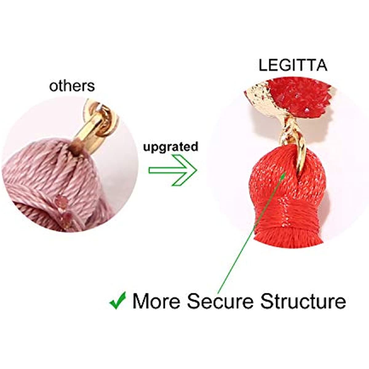 LEGITTA Tassel Earrings Layered Tiered Linear Drop Fashion Trending Earrings