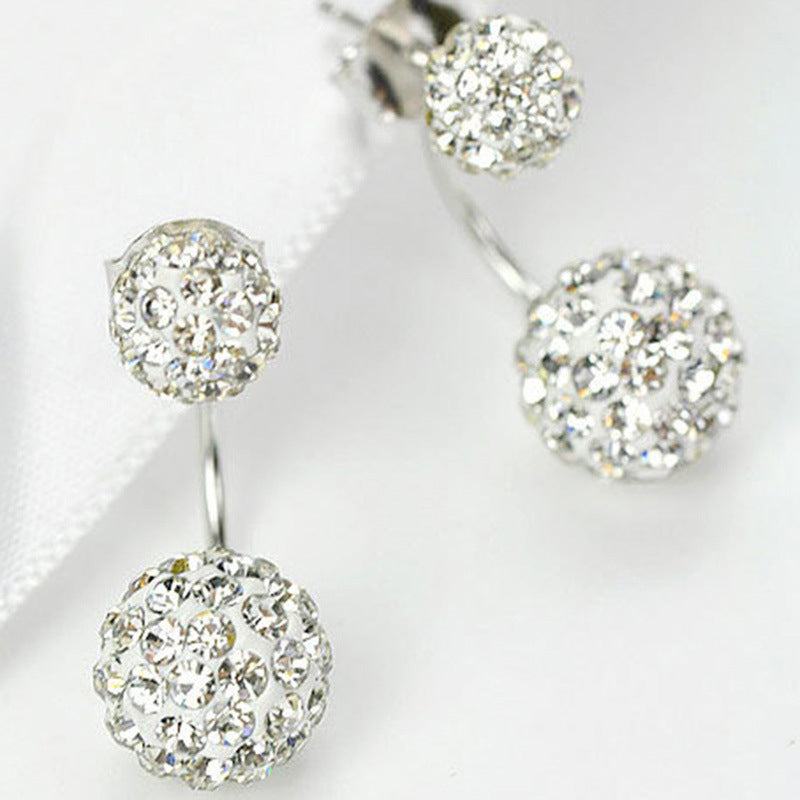 Shambhala Crystal Ball Stud Earrings