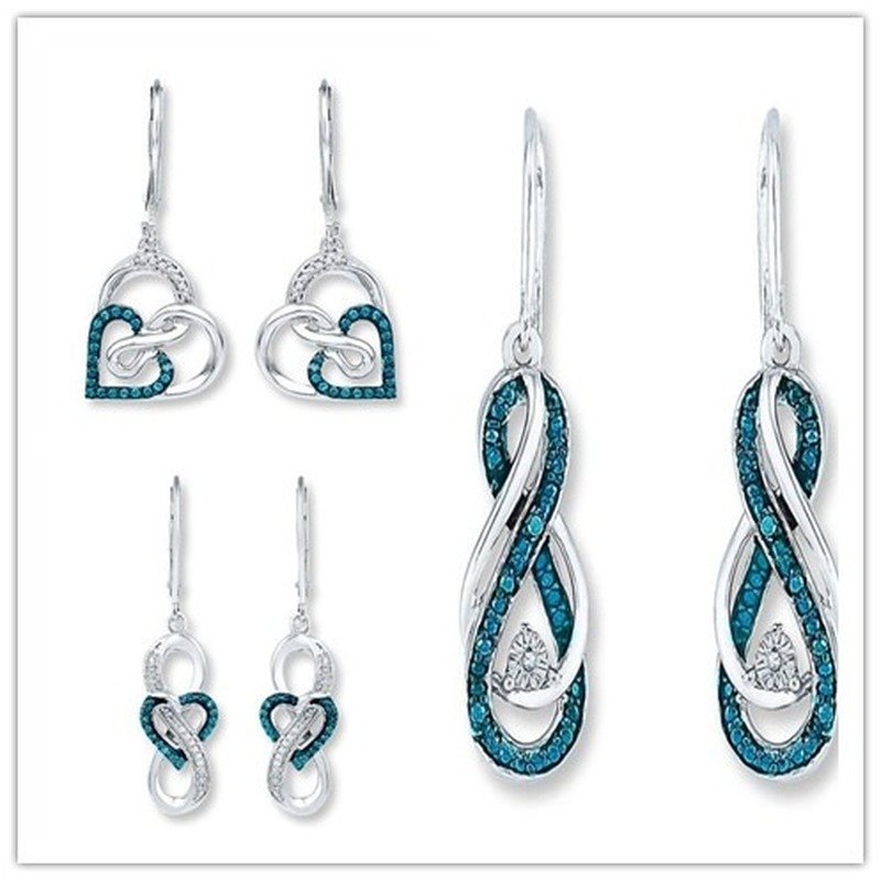 Antique Metal Hand Carved Heart Earrings Set With Zircon Women's Hook Dangle Earrings