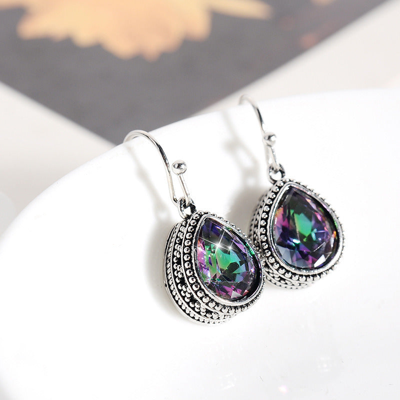 Fashion Trend Jewelry Vintage Jewel Water Drop Earrings