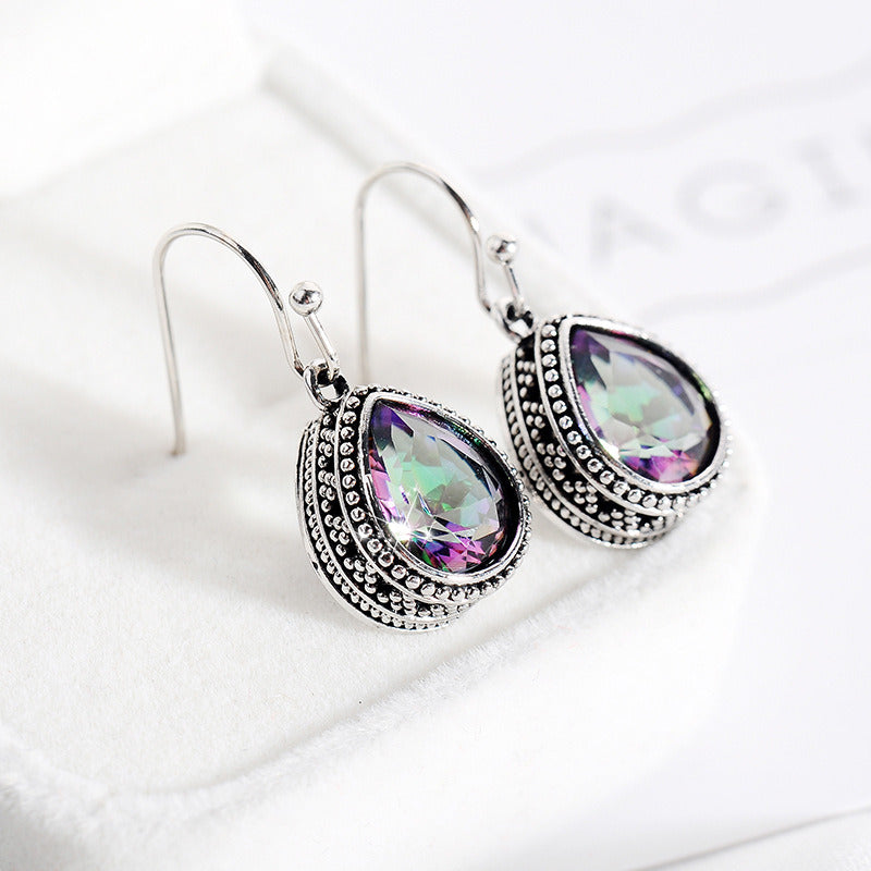 Fashion Trend Jewelry Vintage Jewel Water Drop Earrings