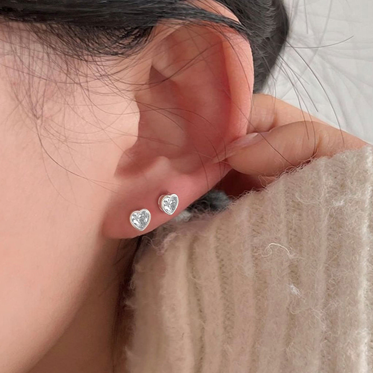 Moonstone Stud Earrings For Women Delicate Jewelry 1Pair