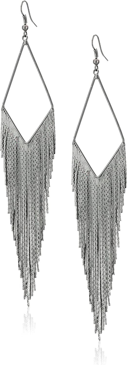 GUESS Basic Fringe Linear Drop Earrings