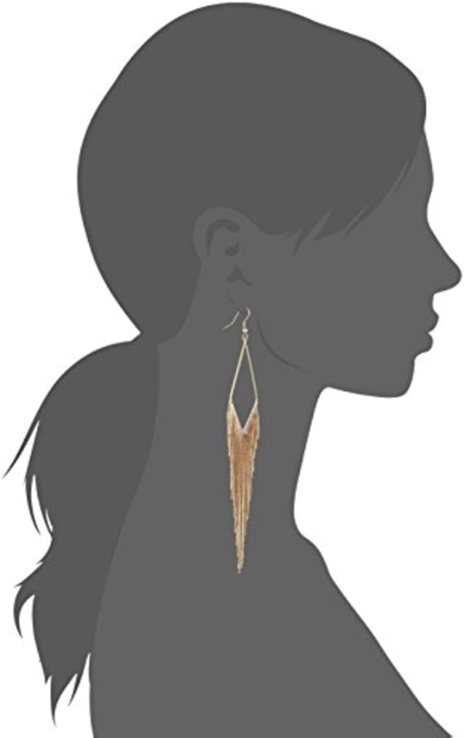 GUESS Basic Fringe Linear Drop Earrings